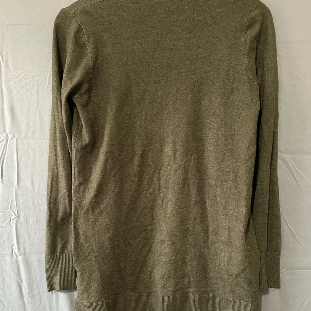 Pink Clover Olive Open-Front Cardigan - Picture 2 of 7